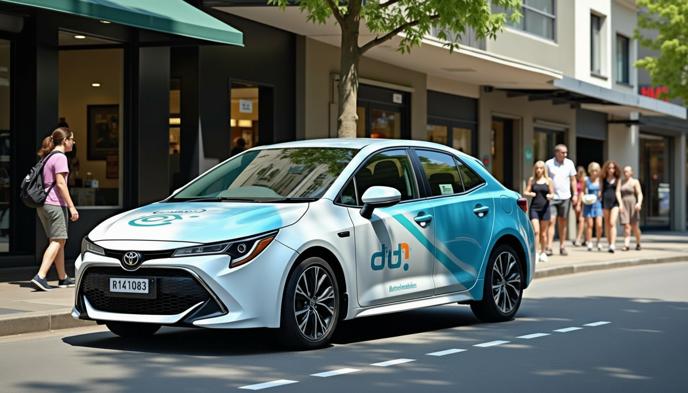 DiDi car rental Melbourne with Toyota hybrid vehicles for rideshare drivers