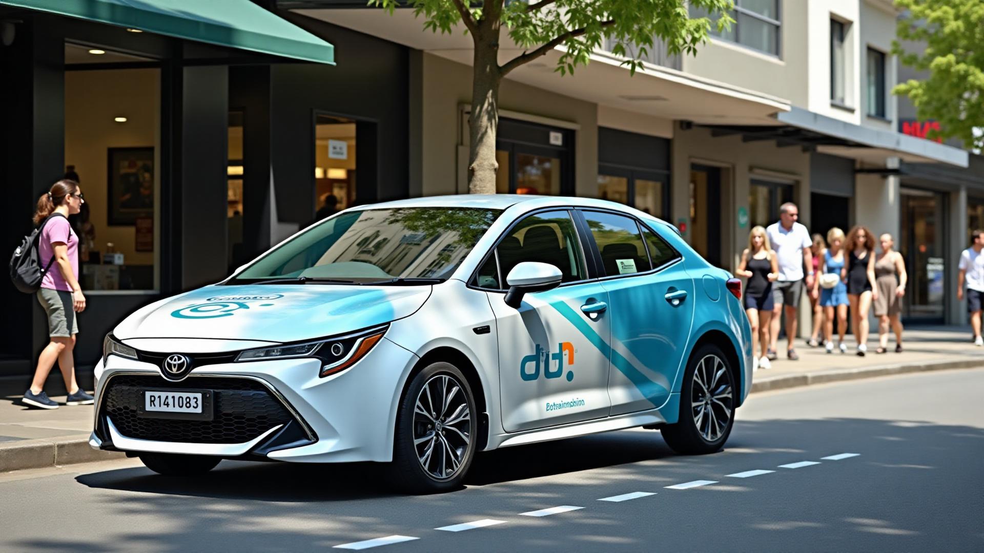 DiDi car rental Melbourne with Toyota hybrid vehicles for rideshare drivers