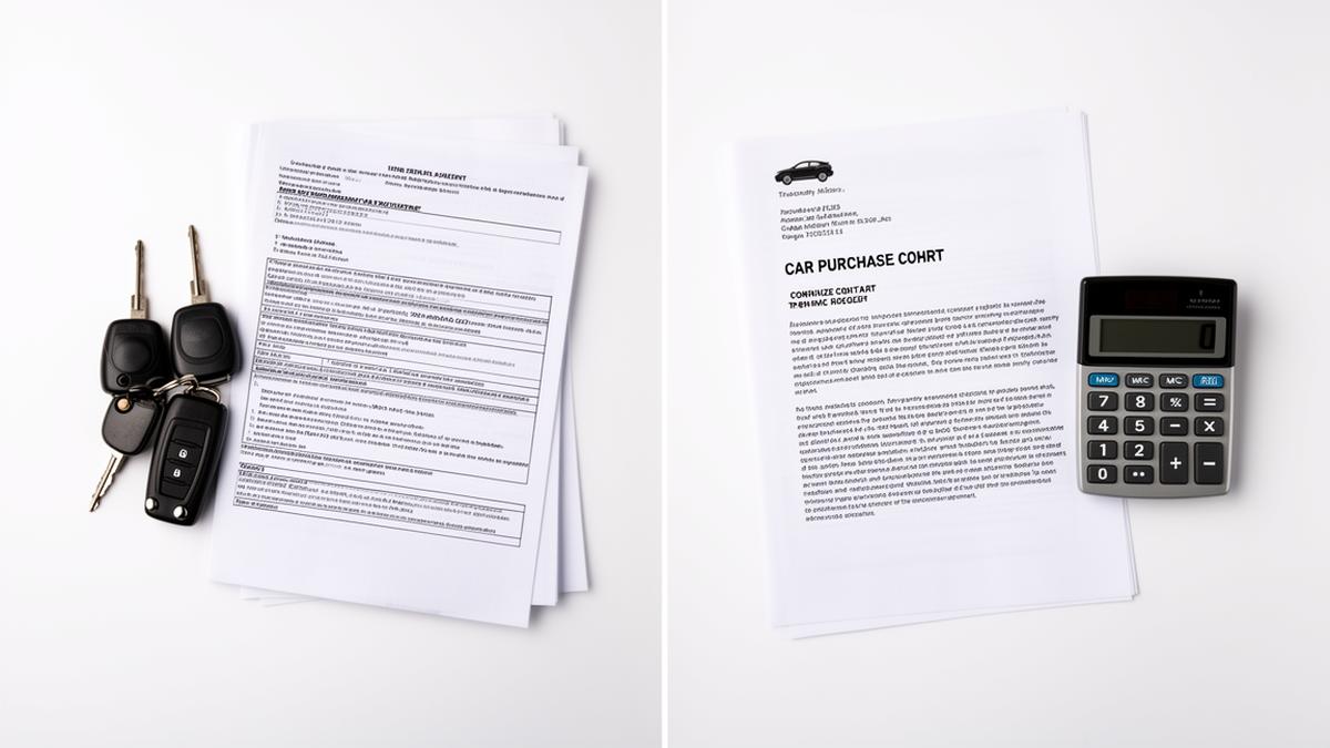 Rent vs buy comparison for Uber car in Melbourne showing rental keys and purchase contract