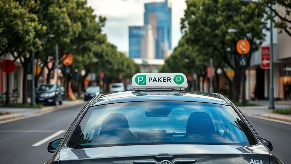 Rideshare car near Pacific Epping shopping centre in Melbourne's northern suburbs