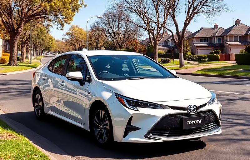 Rideshare car in Noble Park residential area near Parkmore Shopping Centre in Melbourne's south-east