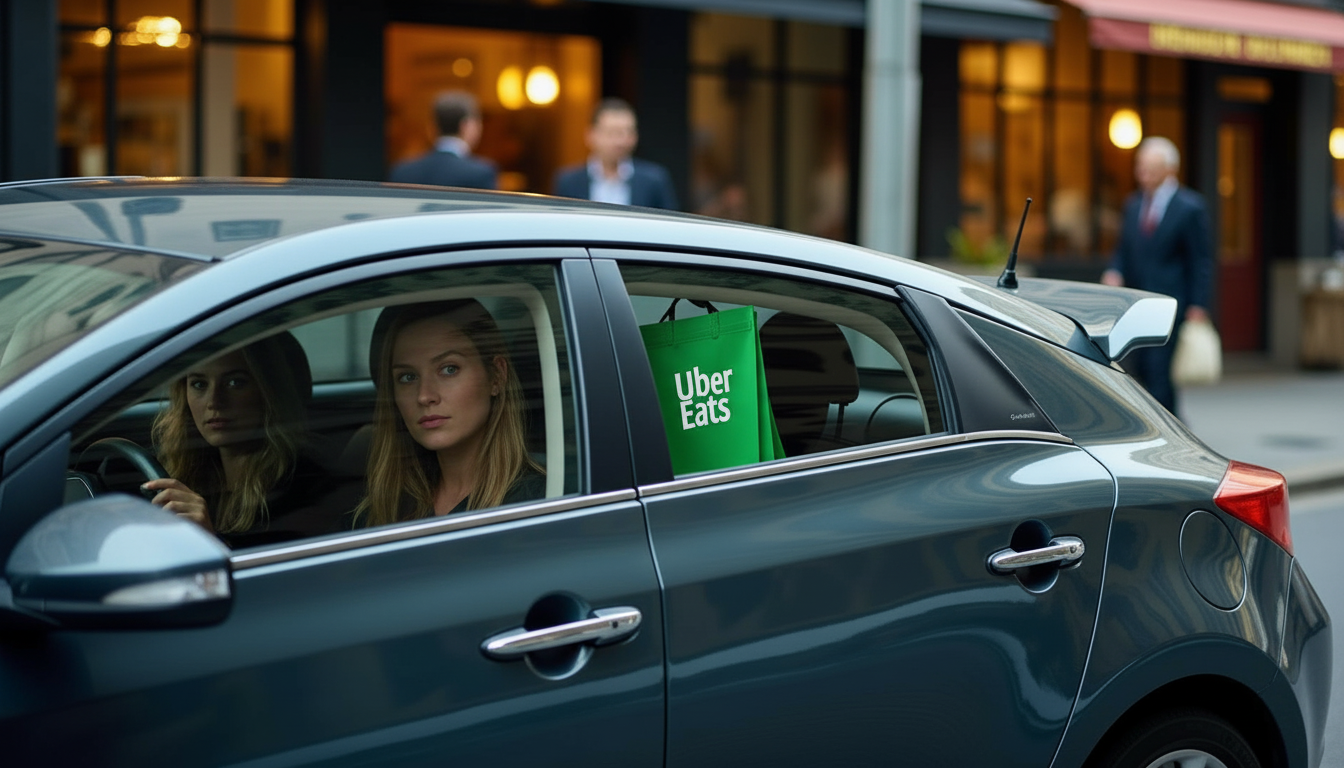 Uber Eats delivery car rental Melbourne with fuel-efficient Toyota hybrid for food delivery
