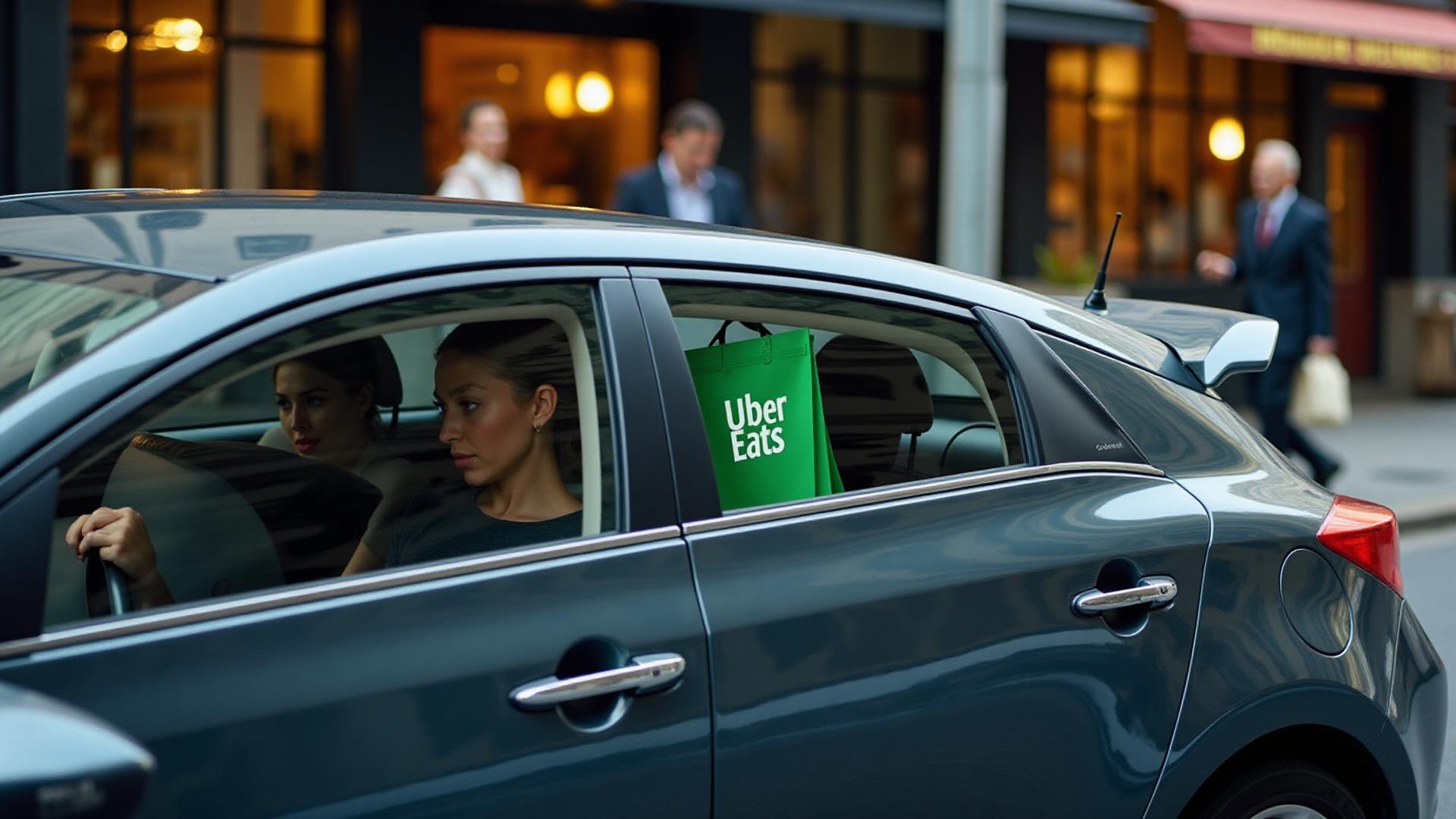 Uber Eats delivery car rental Melbourne with fuel-efficient Toyota hybrid for food delivery